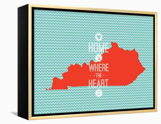 Home Is Where The Heart Is - Kentucky-null-Framed Stretched Canvas