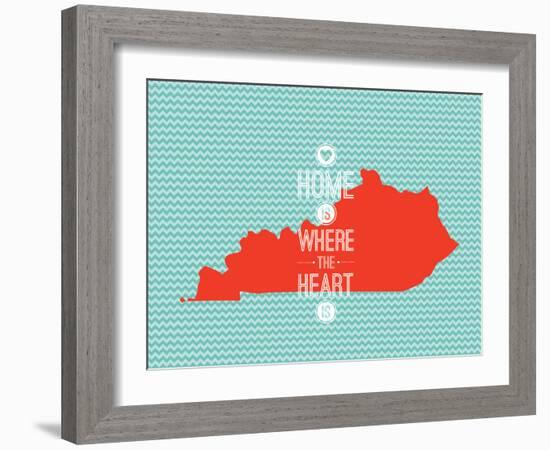 Home Is Where The Heart Is - Kentucky-null-Framed Art Print