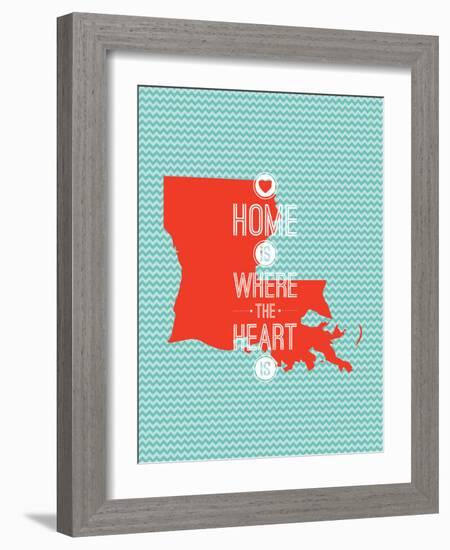 Home Is Where The Heart Is - Louisiana-null-Framed Premium Giclee Print