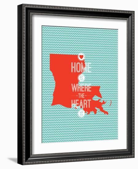 Home Is Where The Heart Is - Louisiana-null-Framed Art Print