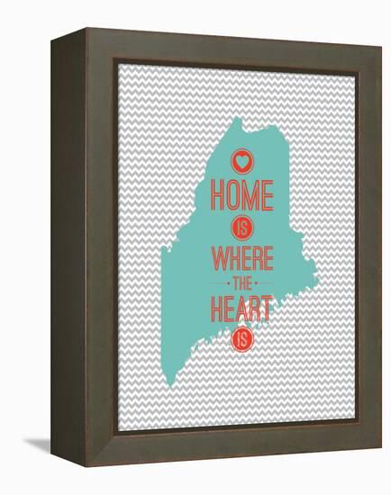 Home Is Where The Heart Is - Maine-null-Framed Stretched Canvas