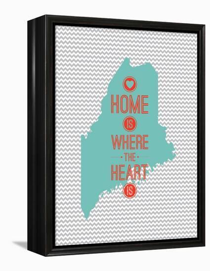 Home Is Where The Heart Is - Maine-null-Framed Stretched Canvas