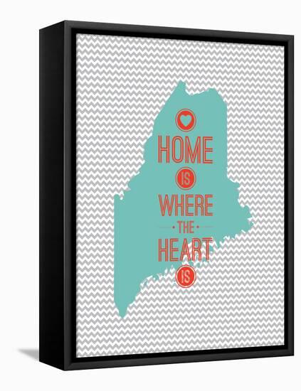 Home Is Where The Heart Is - Maine-null-Framed Stretched Canvas