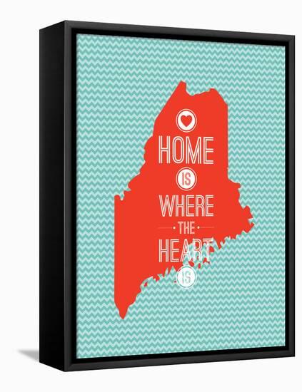 Home Is Where The Heart Is - Maine-null-Framed Stretched Canvas