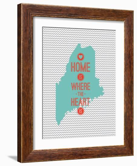 Home Is Where The Heart Is - Maine-null-Framed Art Print