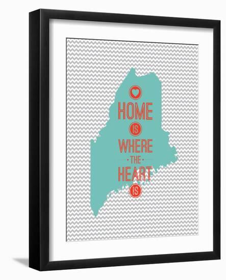 Home Is Where The Heart Is - Maine-null-Framed Art Print