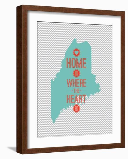 Home Is Where The Heart Is - Maine-null-Framed Art Print