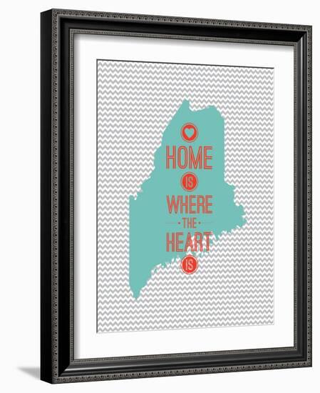 Home Is Where The Heart Is - Maine-null-Framed Art Print