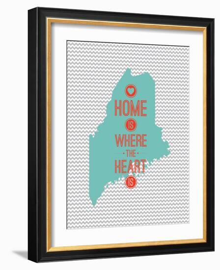 Home Is Where The Heart Is - Maine-null-Framed Art Print