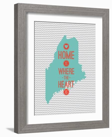 Home Is Where The Heart Is - Maine-null-Framed Premium Giclee Print