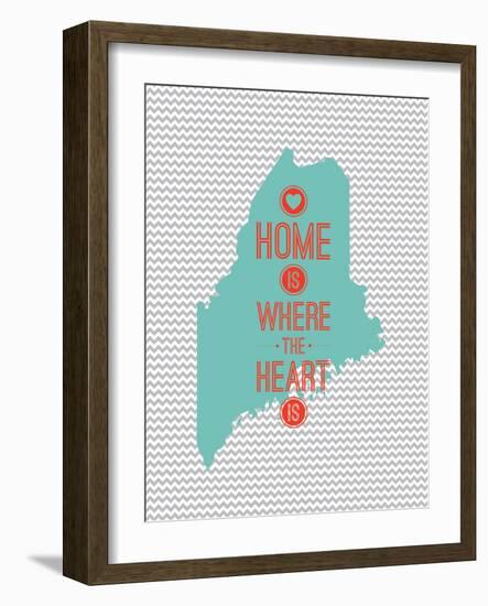 Home Is Where The Heart Is - Maine-null-Framed Premium Giclee Print