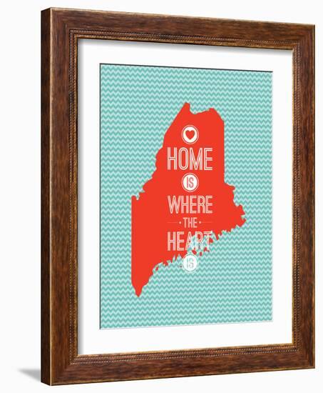 Home Is Where The Heart Is - Maine-null-Framed Art Print
