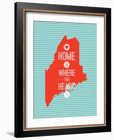 Home Is Where The Heart Is - Maine-null-Framed Art Print