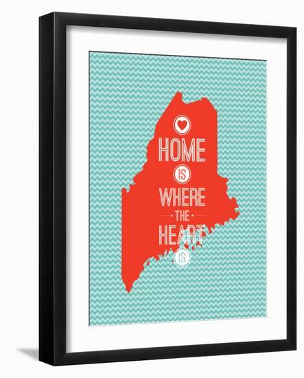 Home Is Where The Heart Is - Maine-null-Framed Art Print