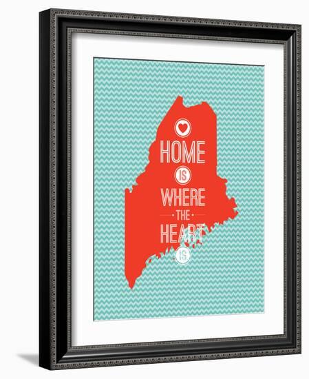 Home Is Where The Heart Is - Maine-null-Framed Art Print