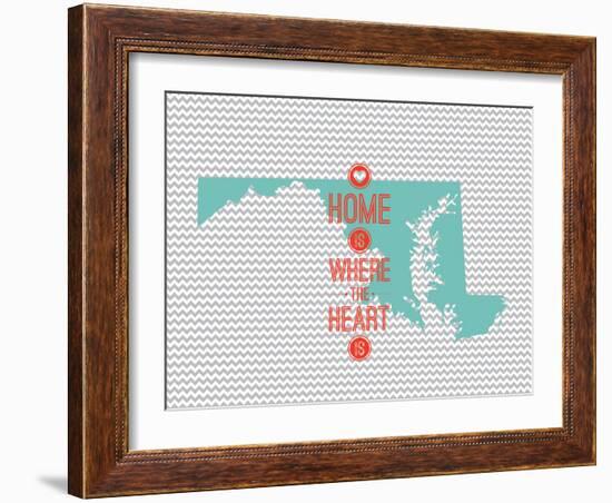 Home Is Where The Heart Is - Maryland-null-Framed Art Print