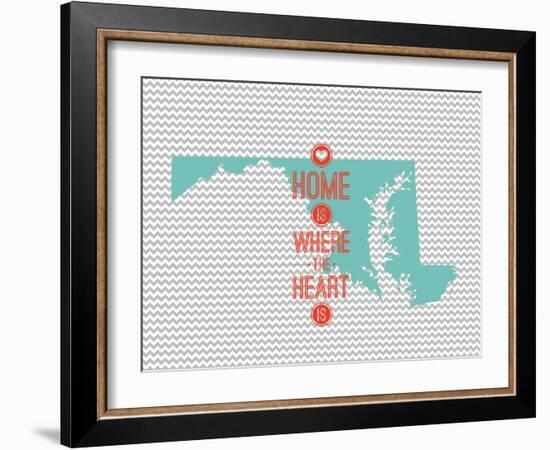 Home Is Where The Heart Is - Maryland-null-Framed Art Print