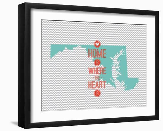 Home Is Where The Heart Is - Maryland-null-Framed Art Print