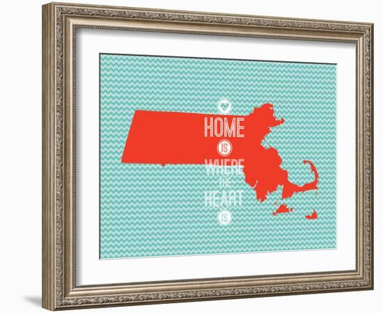 Home Is Where The Heart Is - Massachusetts-null-Framed Art Print