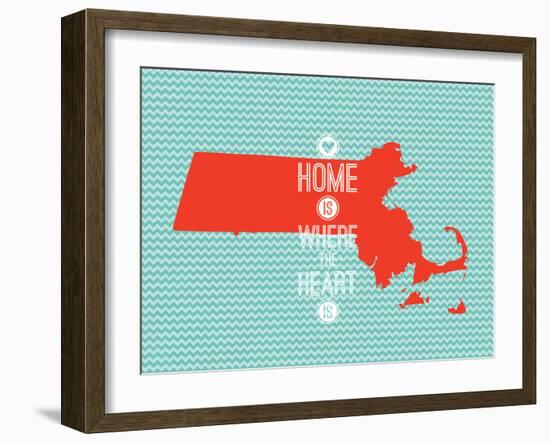 Home Is Where The Heart Is - Massachusetts-null-Framed Art Print