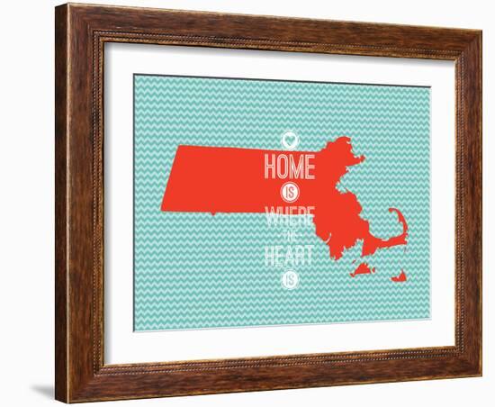 Home Is Where The Heart Is - Massachusetts-null-Framed Art Print