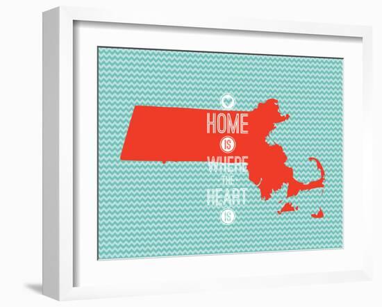 Home Is Where The Heart Is - Massachusetts-null-Framed Art Print