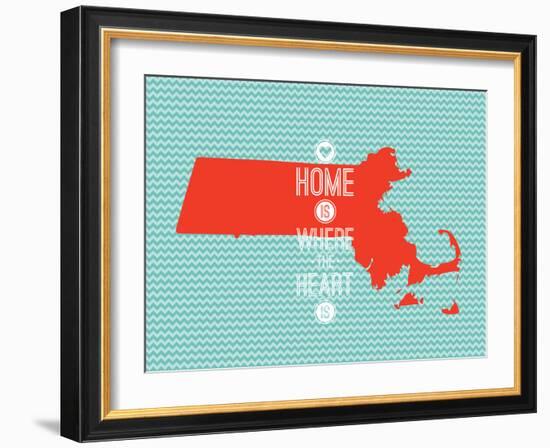 Home Is Where The Heart Is - Massachusetts-null-Framed Art Print