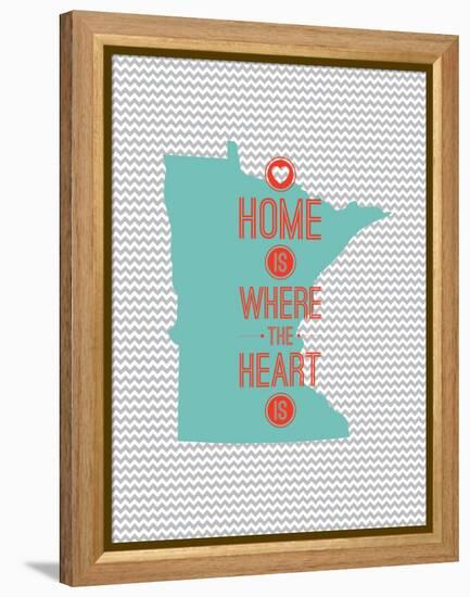 Home Is Where The Heart Is - Minnesota-null-Framed Stretched Canvas