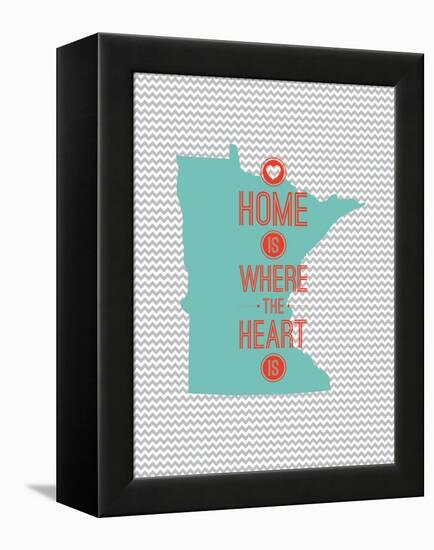 Home Is Where The Heart Is - Minnesota-null-Framed Stretched Canvas