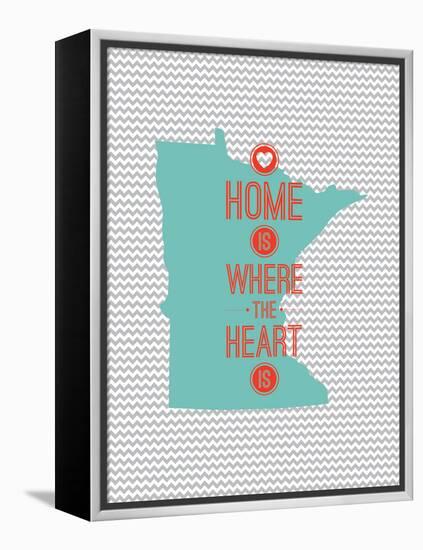 Home Is Where The Heart Is - Minnesota-null-Framed Stretched Canvas