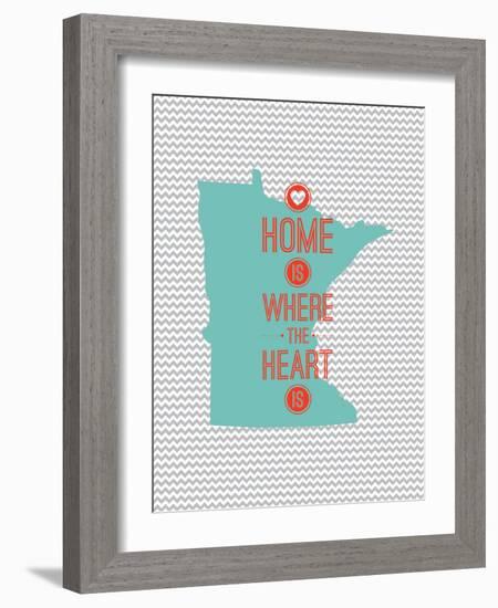 Home Is Where The Heart Is - Minnesota-null-Framed Premium Giclee Print