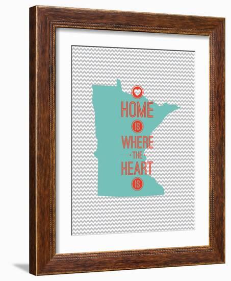 Home Is Where The Heart Is - Minnesota-null-Framed Art Print