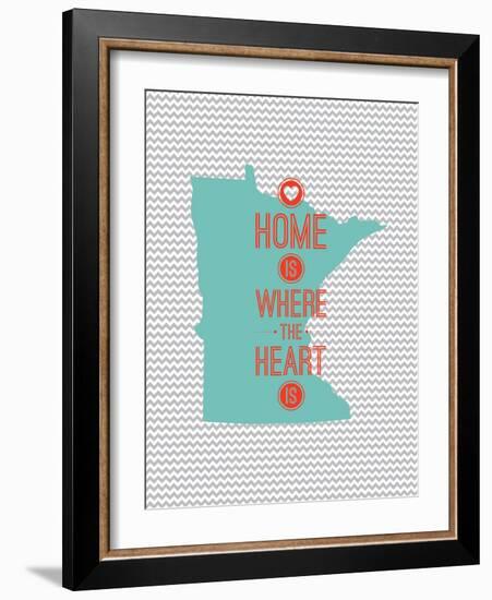 Home Is Where The Heart Is - Minnesota-null-Framed Art Print