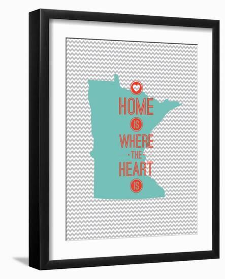 Home Is Where The Heart Is - Minnesota-null-Framed Art Print