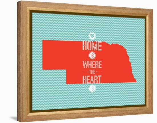 Home Is Where The Heart Is - Nebraska-null-Framed Stretched Canvas