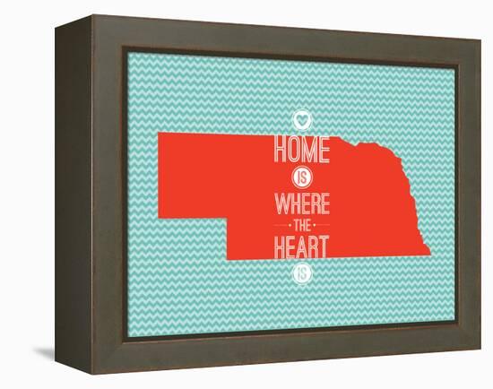 Home Is Where The Heart Is - Nebraska-null-Framed Stretched Canvas