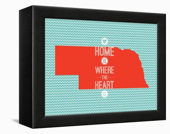 Home Is Where The Heart Is - Nebraska-null-Framed Stretched Canvas