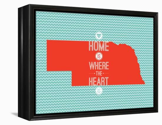 Home Is Where The Heart Is - Nebraska-null-Framed Stretched Canvas