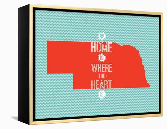 Home Is Where The Heart Is - Nebraska-null-Framed Stretched Canvas