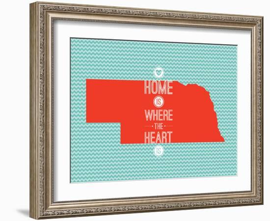 Home Is Where The Heart Is - Nebraska-null-Framed Art Print