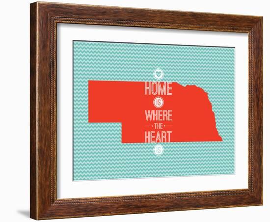 Home Is Where The Heart Is - Nebraska-null-Framed Art Print
