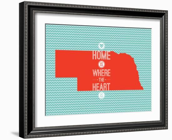 Home Is Where The Heart Is - Nebraska-null-Framed Art Print