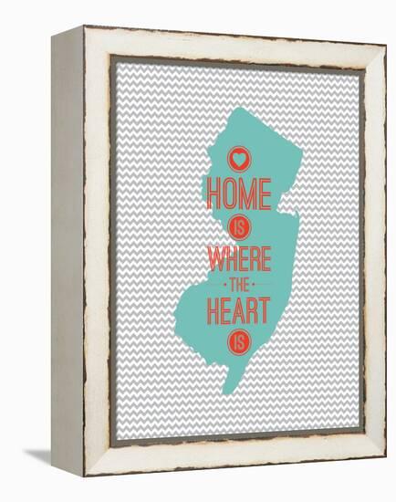 Home Is Where The Heart Is - New Jersey-null-Framed Stretched Canvas