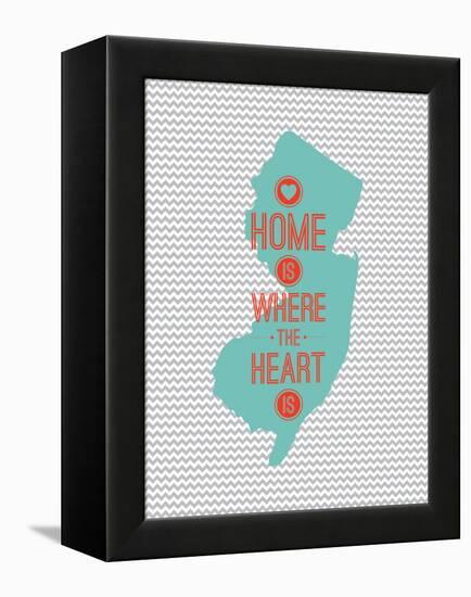 Home Is Where The Heart Is - New Jersey-null-Framed Stretched Canvas