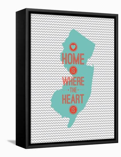 Home Is Where The Heart Is - New Jersey-null-Framed Stretched Canvas