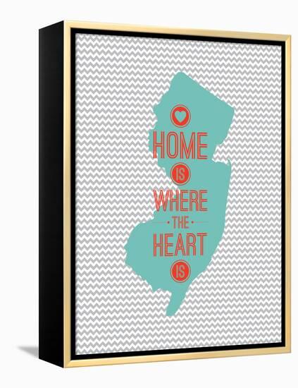 Home Is Where The Heart Is - New Jersey-null-Framed Stretched Canvas