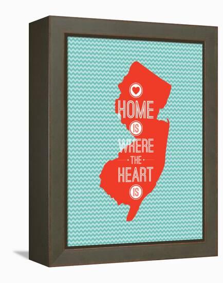 Home Is Where The Heart Is - New Jersey-null-Framed Stretched Canvas