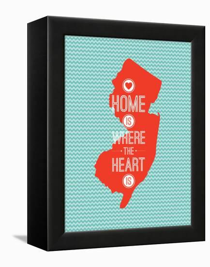 Home Is Where The Heart Is - New Jersey-null-Framed Stretched Canvas