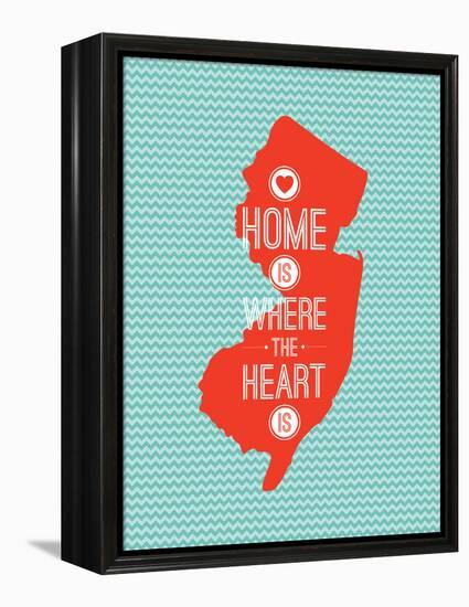 Home Is Where The Heart Is - New Jersey-null-Framed Stretched Canvas