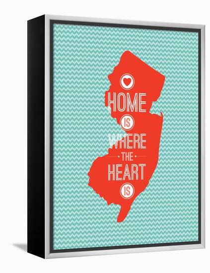 Home Is Where The Heart Is - New Jersey-null-Framed Stretched Canvas